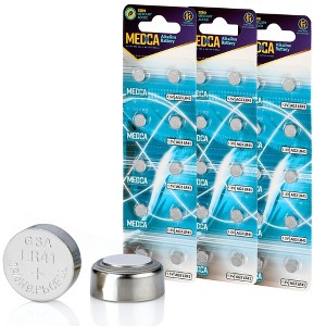 MEDca 1.5V Alkaline Batteries – LR41 192 92A LR736 AG3 Button Coin Cells for Hearing Aids, Toys, Remotes, Calculators, Long-Lasting & Anti-Corrosion - 1 of 4
