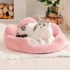 Boersma Fluffy Cat Couch Bed – Washable Round Pet Sofa with Non-Slip Bottom for Indoor Cats, Kittens & Small Dogs - 2 of 4