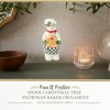 Spode Snowman Baker Ornament - Festive Holiday Decor Accent in Dolomite - Traditional Christmas Ornament for Tree Trimming & Seasonal Gifting - 2 of 4