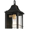 John Timberland Sunderland Vintage Wall Light Sconce Black Hardwire 6 1/4" Fixture Clear Glass for Bedroom Bathroom Vanity Reading Living Room Hallway - 3 of 4