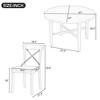 NicBex Round Dining Table Set for 4 Rustic Dining Room Table with MDF Tabletop and 4 Wooden Chairs for Kitchen - image 2 of 4