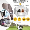FDW 24 Inch Dog Pen 8 Panel Dog Playpen Indoor Outdoor Metal Puppy Pet Fence Portable Folding Animal Exercise Fence,Black - 4 of 4