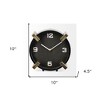 HomeRoots 10" Black Stainless Steel Table Clock - 3 of 4