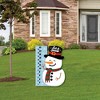 Big Dot of Happiness Snowman Snow Gauge - Party Decorations - Snow Measurement Welcome Yard Sign - 3 of 4