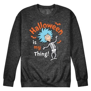 Men's - Dr. Seuss - Halloween Is My Thing Graphic Fleece Sweatshirt - 1 of 4
