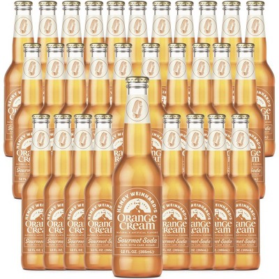 Henry Weinhard's Orange Cream Soda 30 Pack | 12oz Glass Bottles | Classic American Flavor | Premium Craft Soda