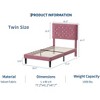 Jojoka Velvet Upholstered Platform Bed Frame with Tufted Headboard, Wooden Slats Support, Under Bed Storage, No Box Spring Needed - 2 of 4