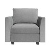 GustoWave Oversized Accent Chair with Hidden Storage, Modern Grey Upholstered Chaise Lounge with Detachable Armrests, Comfy Reading Chair - 3 of 4