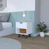 NicBex Nightstand with Drawers,Modern Side Table with Storage Space and Wood Frame,Bedside Table for Bedroom,Living Room - 2 of 4