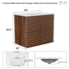 APRILSOUL Bathroom Vanity, Mid-Century Wall Mounted Floating Cabinet with 2 Closing Doors, Wood Grain Texture, Walnut - 2 of 4