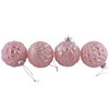 Northlight Glittered Geometric Iridescent Glass Ball Christmas Ornaments - 3" (80mm) - Pink  - 4ct - image 4 of 4