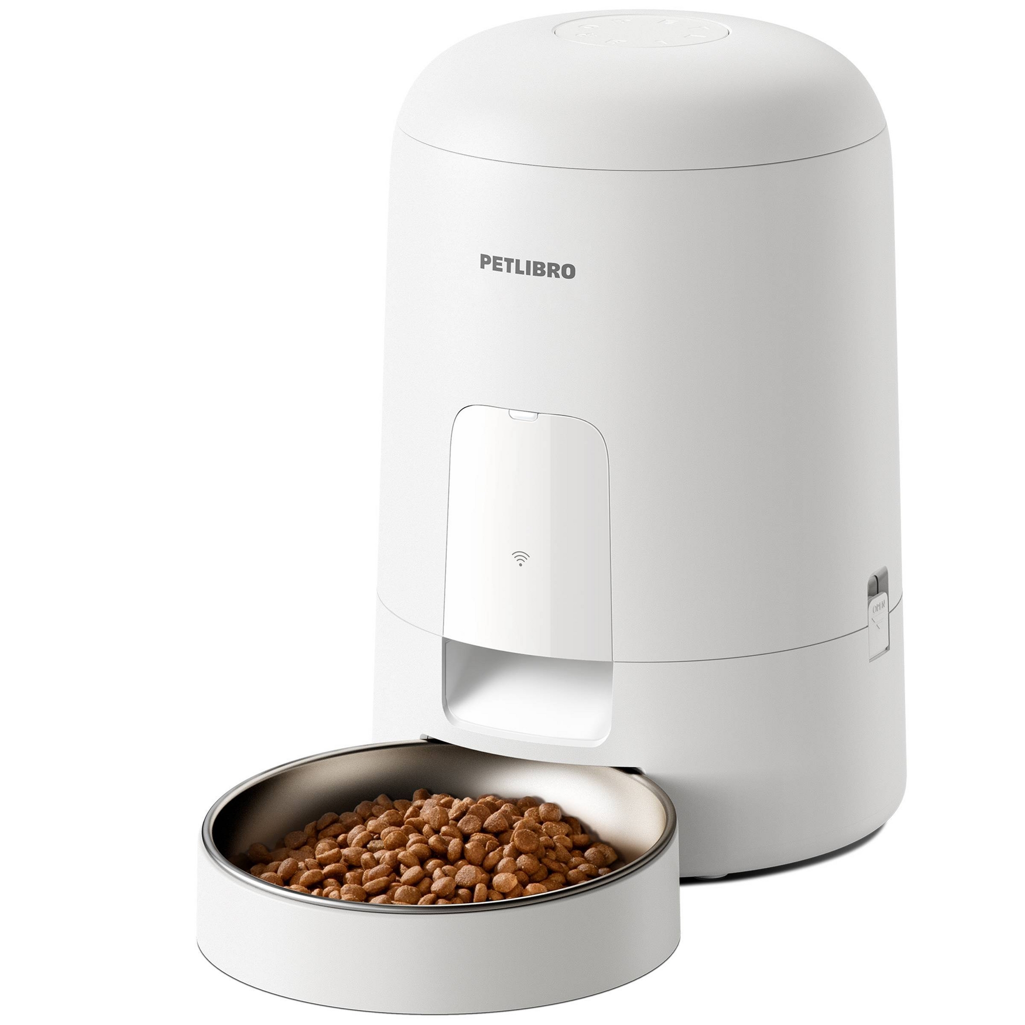 Petlibro 2L Wire Free Air Automatic WiFi Cat and Dog Automated Feeder: Portable, Smartphone App Controlled, Spill-Resistant, Stainless Steel
