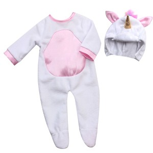 Sophia’s Unicorn Costume with Rainbow Hair for 18" Dolls, White - 1 of 4