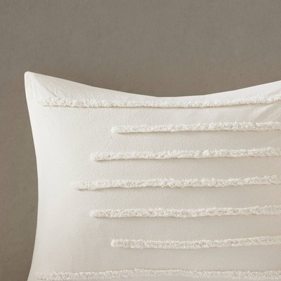 Ivory Cotton Chenille King/Cal King Duvet Cover Set