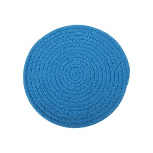 Unique Bargains Trivet Round Rope Woven Mat Cotton Non-woven Fabric 8.66"x8.66"x0.31" - 1 of 3