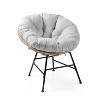 Christopher Knight Home 2pc Palos Outdoor Wicker Lounge Chair Light Gray - 4 of 4