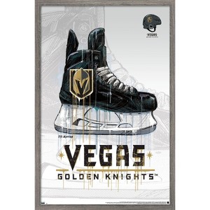 Trends International NHL Vegas Golden Knights - Drip Skate 20 Framed Wall Poster Prints - 1 of 4