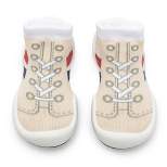 Komuello Toddler First Walk Sock Shoes - Runner Light Beige