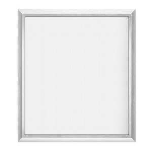 Apmir 32 in. W x 36 in. H Rectangular Diamond Shape Aluminum Alloy Frame and Tempered Glass Wall Mirror in Brushed Silver - 1 of 4