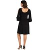 Maternity Knee Length Cold Shoulder Dress - 24seven Comfort Apparel™ - 3 of 4