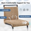 QingMoon Faux Leather Bar Stools, Counter High Chairs Set of 2 with Metal Legs and Non-Slip Feet for Kitchen Island, Pub and Restaurant (Brown) - 3 of 4