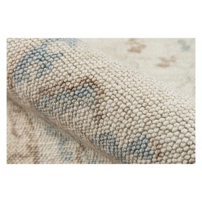 Anatolia Beige Wool and Nylon Medallion Area Rug