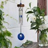 Woodstock Chimes Signature Collection, Mini Stone Chime, 10'' Blue Silver Wind Chime MSCB - image 4 of 4