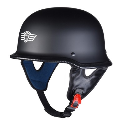 AHR RUN-G DOT German Style Motorcycle Half Helmet Open Face Cruiser Chopper Biker Skull Cap Helmet S/M/L/XL