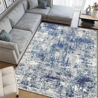 DOMETOUR Area Rug 4x6 FT, Modern Abstract Rug,Machine Washable for Living Room Rugs