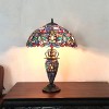 Chloe Lighting Priscilla Tiffany-Style 3 Light Victorian Double Lit Table Lamp 18" Shade - 2 of 3