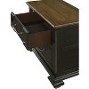 1pc Traditional 2-Drawer Nightstand Wooden Bedroom Furniture Gray Brown Finish Metal knobs - 3 of 4