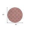 Merlot And Ivory Geometric Washable Indoor Outdoor Area Rug - 3 of 4