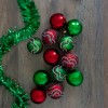 Northlight 12ct Red and Green Shatterproof Shiny and Matte Christmas Ball Ornaments 2.25" (60mm) - 2 of 4