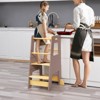 Toddler Standing Tower Adjustable Height - Super Stable Kids Kitchen Stool Helper - 3 Levels Adjustable Wooden Toddler Kitchen Stool - 4 of 4