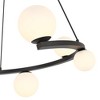 Possini Euro Design Possini Euro Madrid 35 1/2"W Matte Black and Glass 8-Light Chandelier - 3 of 4