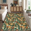 Washable Modern Non Slip Floral Print Area Rugs for Bedroom Living Room, Soft Low Pile Carpet for Home Office - 3 of 4