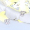 Paw Print Stud Dog Earrings for Women Sterling Silver Clear Cz Ginger Lyne Collection - 3 of 4