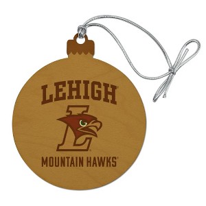 Lehigh University Mountain Hawks Logo Wood Christmas Tree Holiday Ornament - 1 of 4