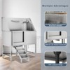Stainless Steel Utility Sink, Dog Bathing Station, Large Dog Washing Station W/ Dog Bath Brush, Commercial Kitchen Sink, Wide Compartment, Outdoor - 2 of 4
