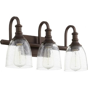 Quorum Lighting Richmond Glass 3-Light Oiled Bronze Wall Sconce - 1 of 1