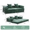 TIRAMISUBEST Modular Floor Sofa Bed with Metal Frame, 3-Seat Large Loveseat, Convertible Chenille Sleeper Couch - 4 of 4