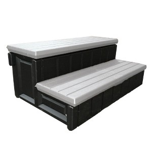 Confer Plastics Leisure Accents Durable Multi-Functional Outdoor Spa and Hot Tub Storage Step with Removable Compartment - 1 of 4