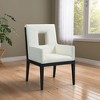 Meridian Furniture,Gwendolyn Vegan Leather Dining Arm Chair - 2 of 4