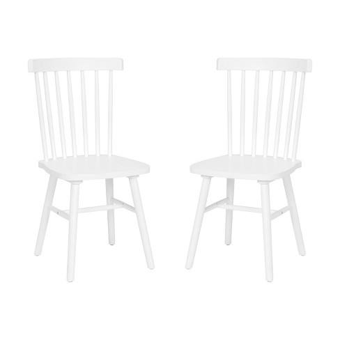 White spindle back online chairs