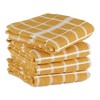 Design Imports  Solid Terry Windowpane Dishtowel Set 4 Piece, 16X26", Honey Gold Check - 2 of 4