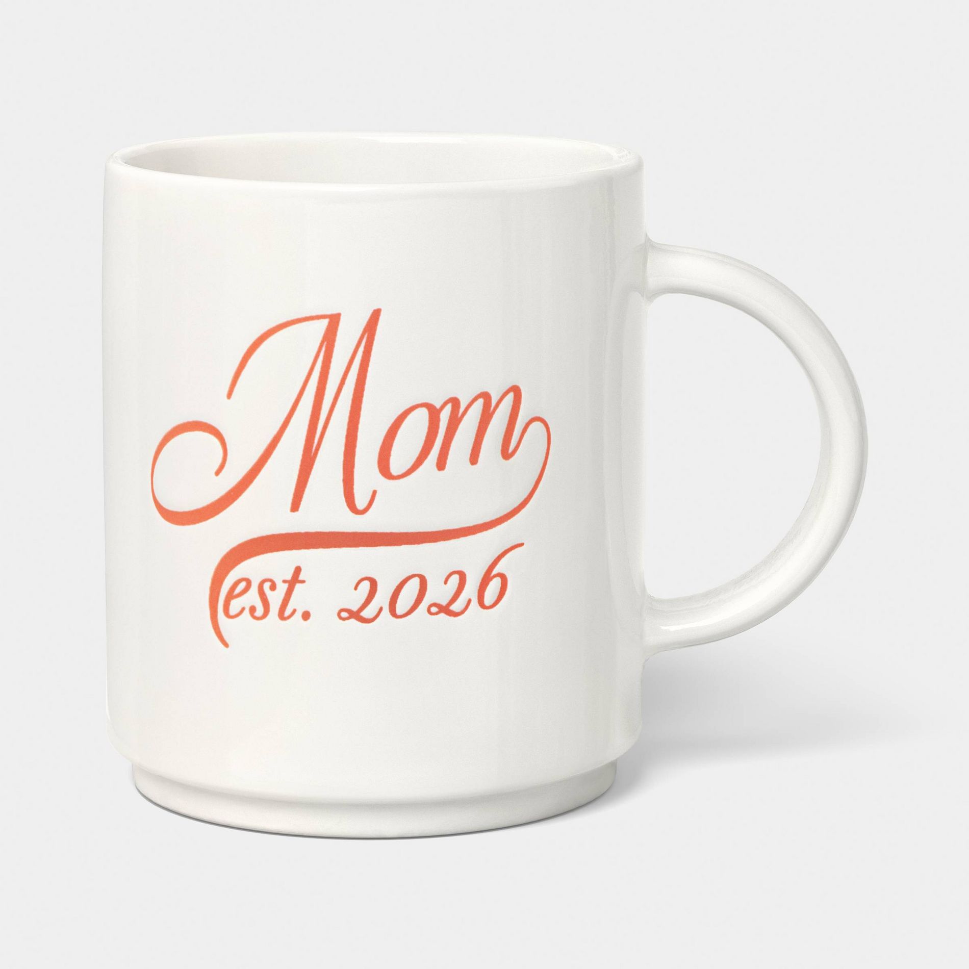 14oz Mom Est.2026 Stacking Mug White - Room Essentials™
