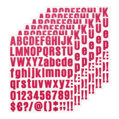 Unique Bargains Waterproof Vinyl Self-Adhesive Mailbox Alphabet Stickers 12 Sheets
