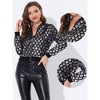 INSPIRE CHIC Women's Sequin Long Sleeve Zipper Up Glitter Bomber Jacket - 2 of 4