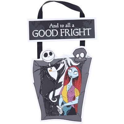 Silver Buffalo Nightmare Before Christmas Good Fright 2-Piece Hanging Sign