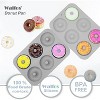 JDICTION Non-Stick Silicone Donut Pan Set of 3, Heat Resistant Mold for Baking Donuts, Cakes & Bagels, BPA Free & Dishwasher Safe - 4 of 4